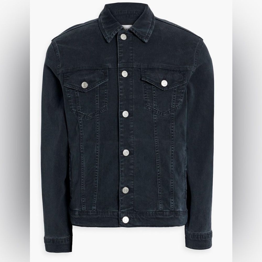 Frame Men's Black/Charcoal Denim Jacket size XL TG